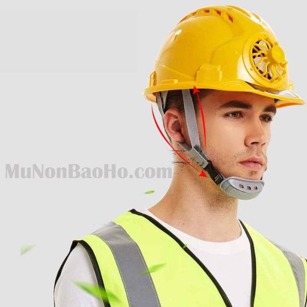 Nón Bảo Hộ Có Quạt Solar Sử Dụng Năng Lượng Mặt Trời - UMBH00707 1 Nón Bảo Hộ Có Quạt Solar Cao Cấp