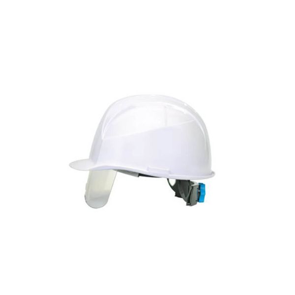 Mũ Bảo Hộ Có Kính Chống Bụi, Chống Tia UV – Giải Pháp An Toàn Hiện Đại - UMKH140 5 Bản có chốt gạt màu xanh dương, tấm kính trong ngắn chỉ che tới ngang mũi