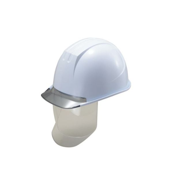 Mũ Bảo Hộ Có Kính Chống Bụi, Chống Tia UV – Giải Pháp An Toàn Hiện Đại - UMKH140 4 Bản chỏm thấp của mũ bảo hộ kính lật vỏ trắng, kính trong kéo từ trong vành ra